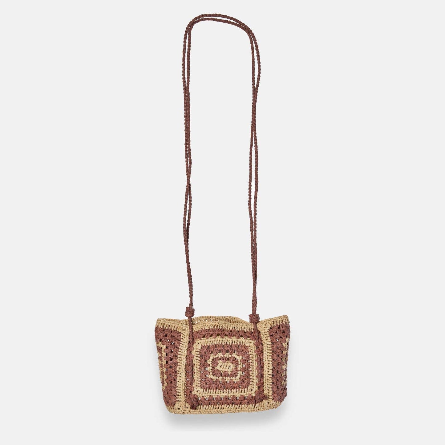 COCO MINI SS24 - Sac à bandoulière bicolore en raphia - Sans-Arcidet