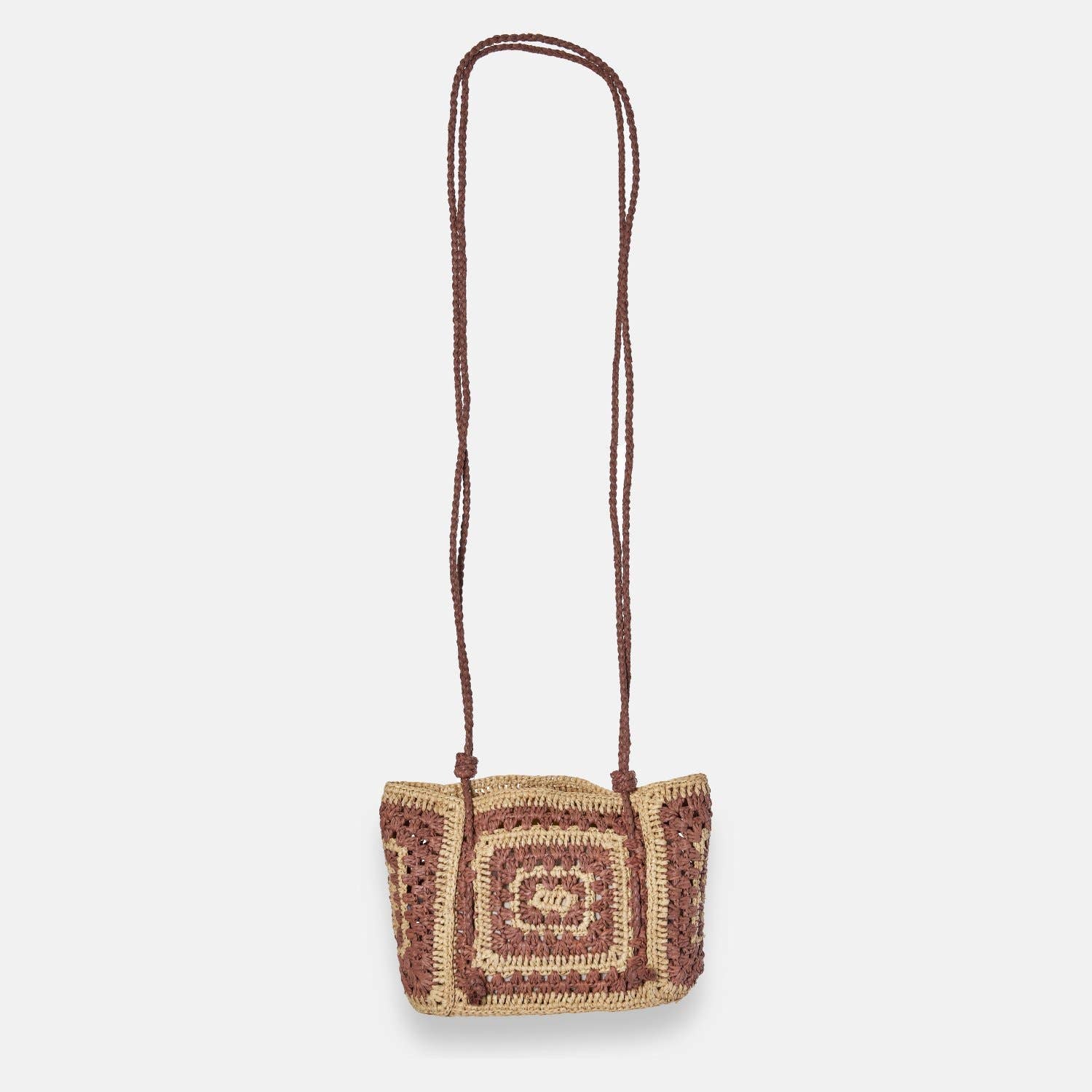 COCO MINI SS24 - Sac à bandoulière bicolore en raphia - Sans-Arcidet