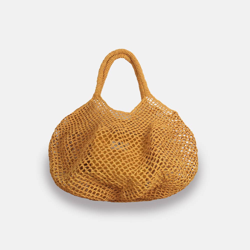 Mamabe SS23 - Sac à bandoulière en raphia ajouré - Sans-Arcidet