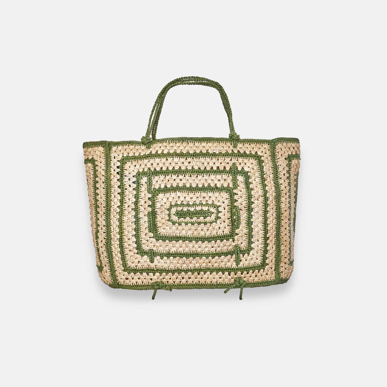 COCO BAG SS24 - Sac fourre-tout en raphia bicolore - Sans-Arcidet