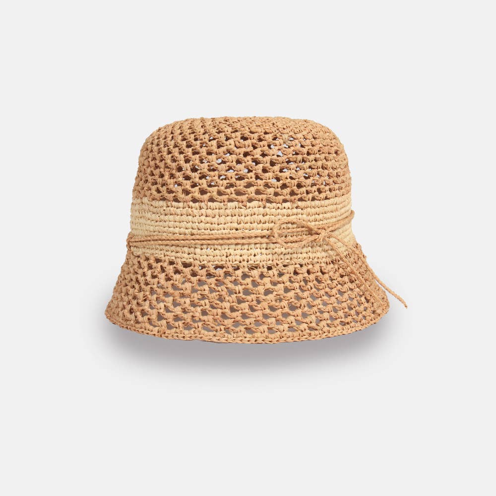 Marseille - Bonnet en raphia bicolore - Sans-Arcidet