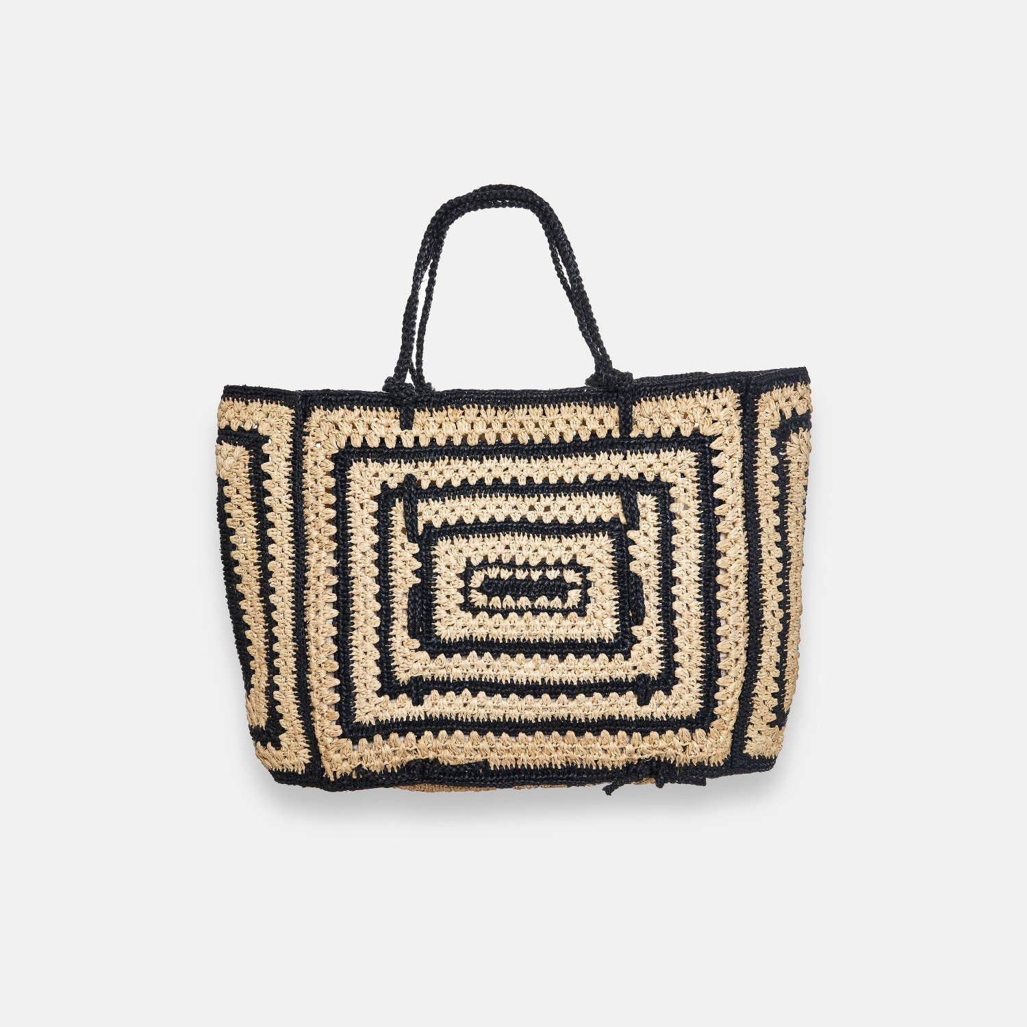 COCO BAG SS24 - Sac fourre-tout en raphia bicolore - Sans-Arcidet
