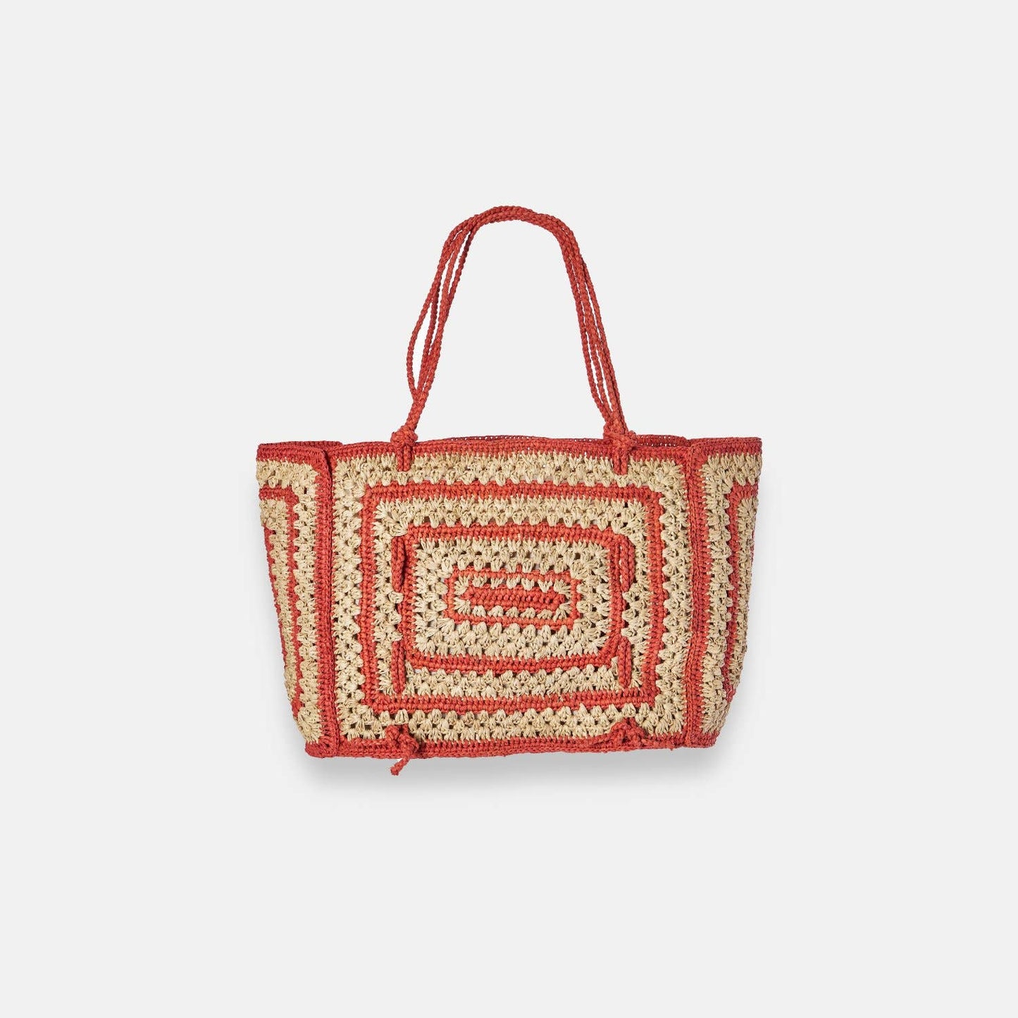 COCO BAG SS24 - Sac fourre-tout en raphia bicolore - Sans-Arcidet