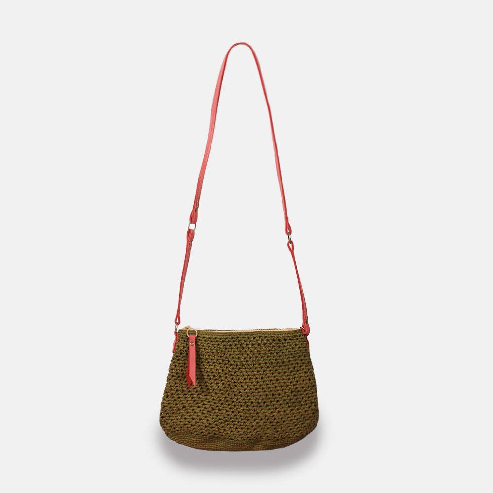 Balagan Lacy SS23 - Sac à bandoulière en raphia ajouré - Sans-Arcidet