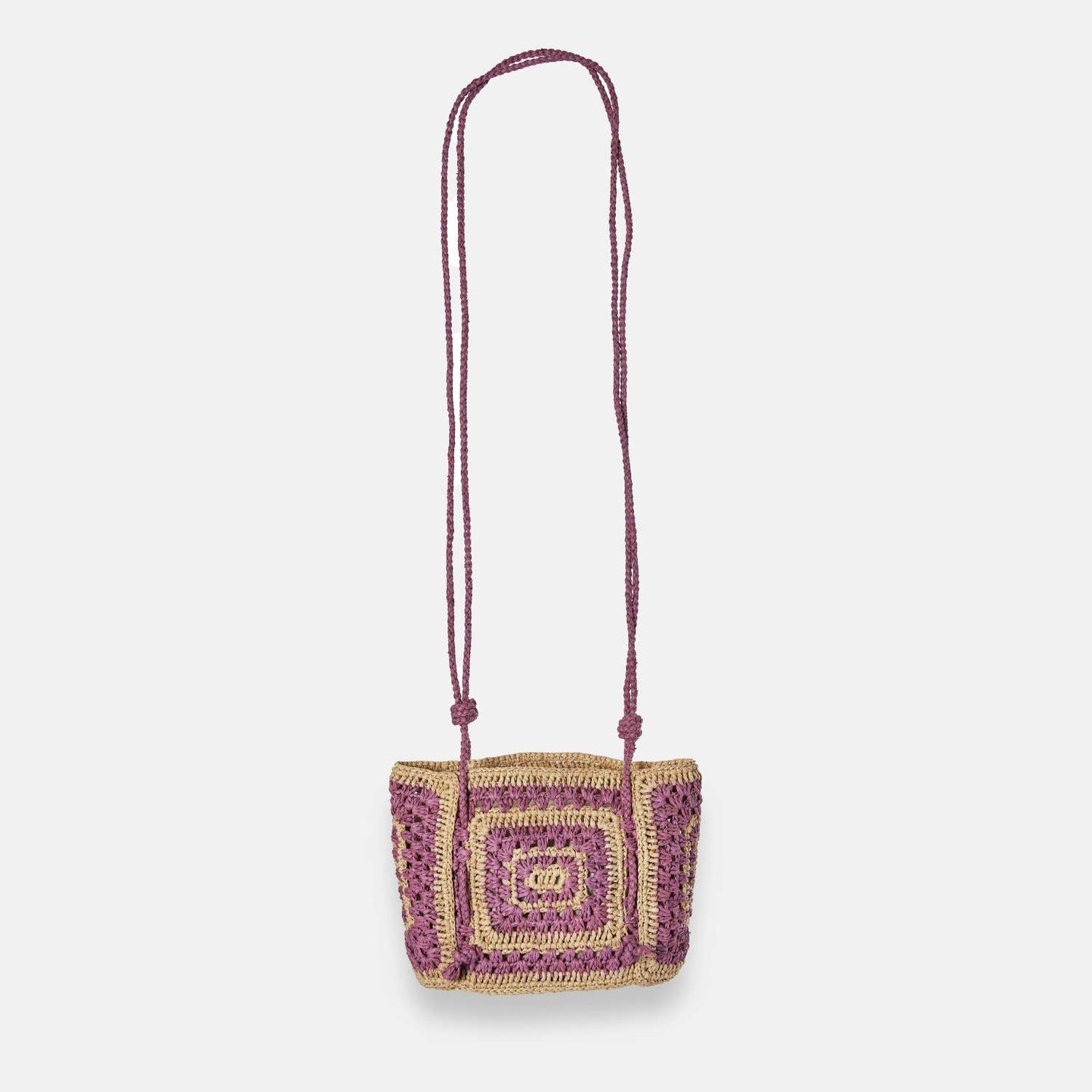 COCO MINI SS24 - Sac à bandoulière bicolore en raphia - Sans-Arcidet