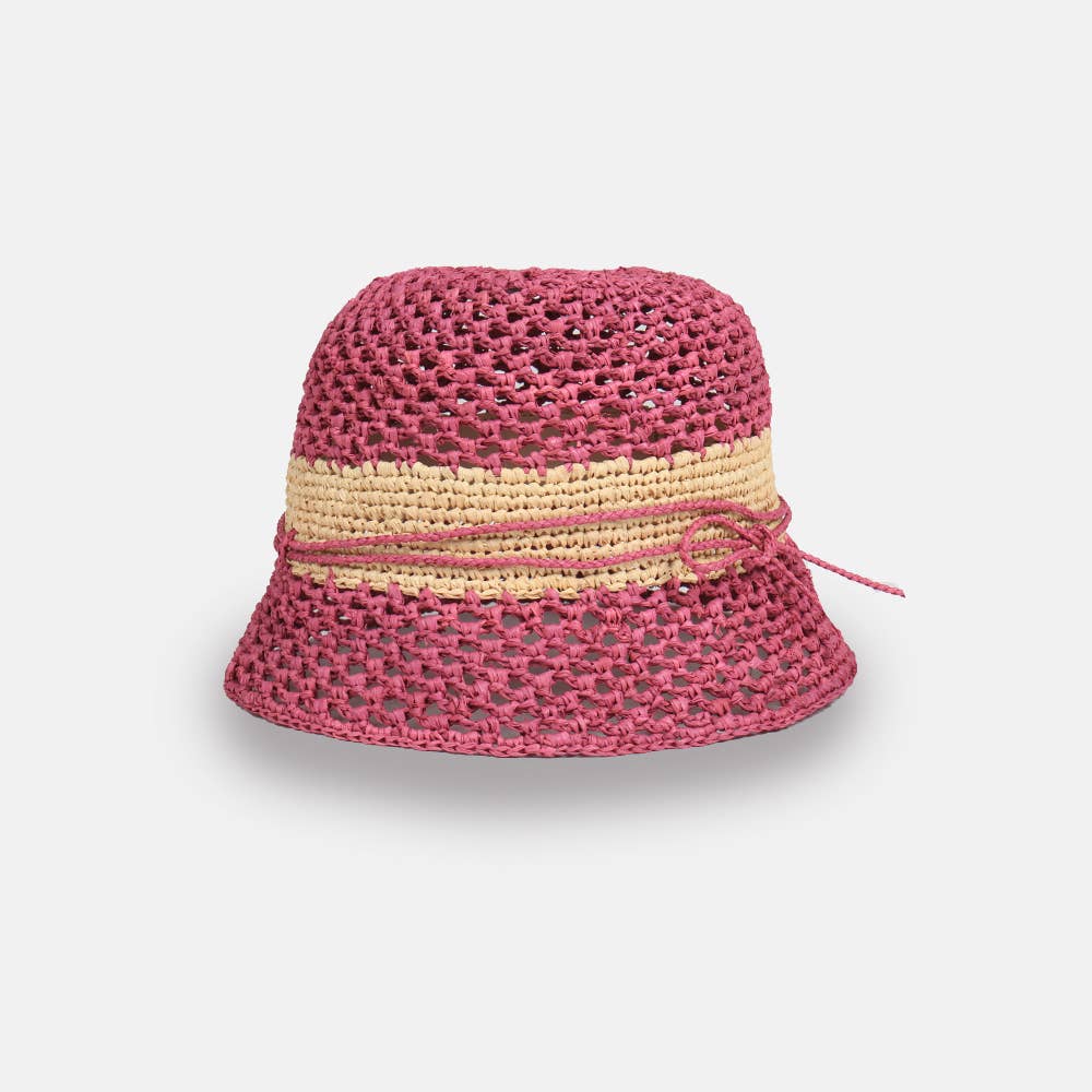 Marseille - Bonnet en raphia bicolore - Sans-Arcidet