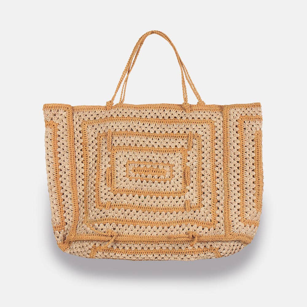 Coco SS23 - Sac fourre-tout en raphia bicolore - Sans-Arcidet