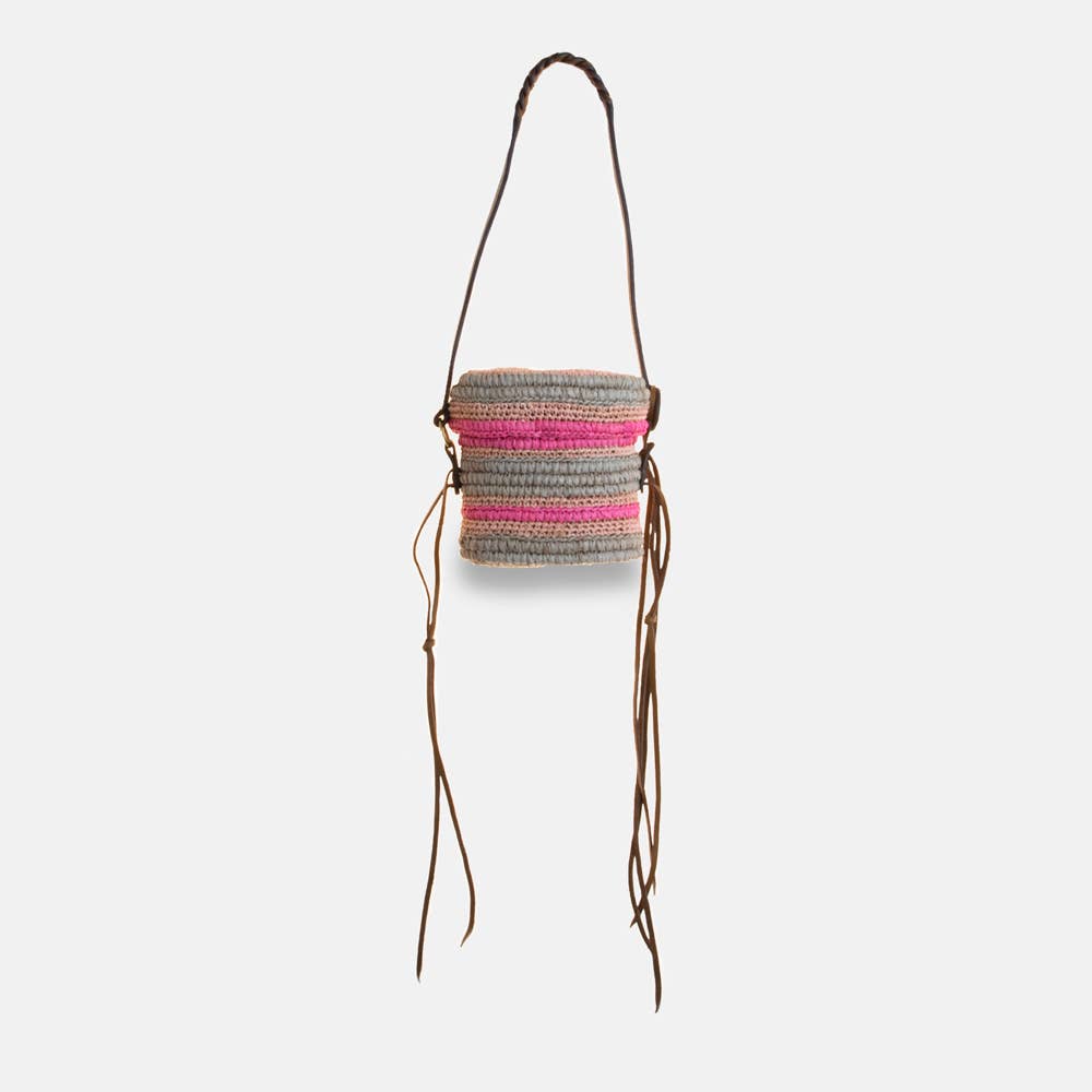 Boris SS22 - Sac en raphia à poignée tressée - Sans-Arcidet