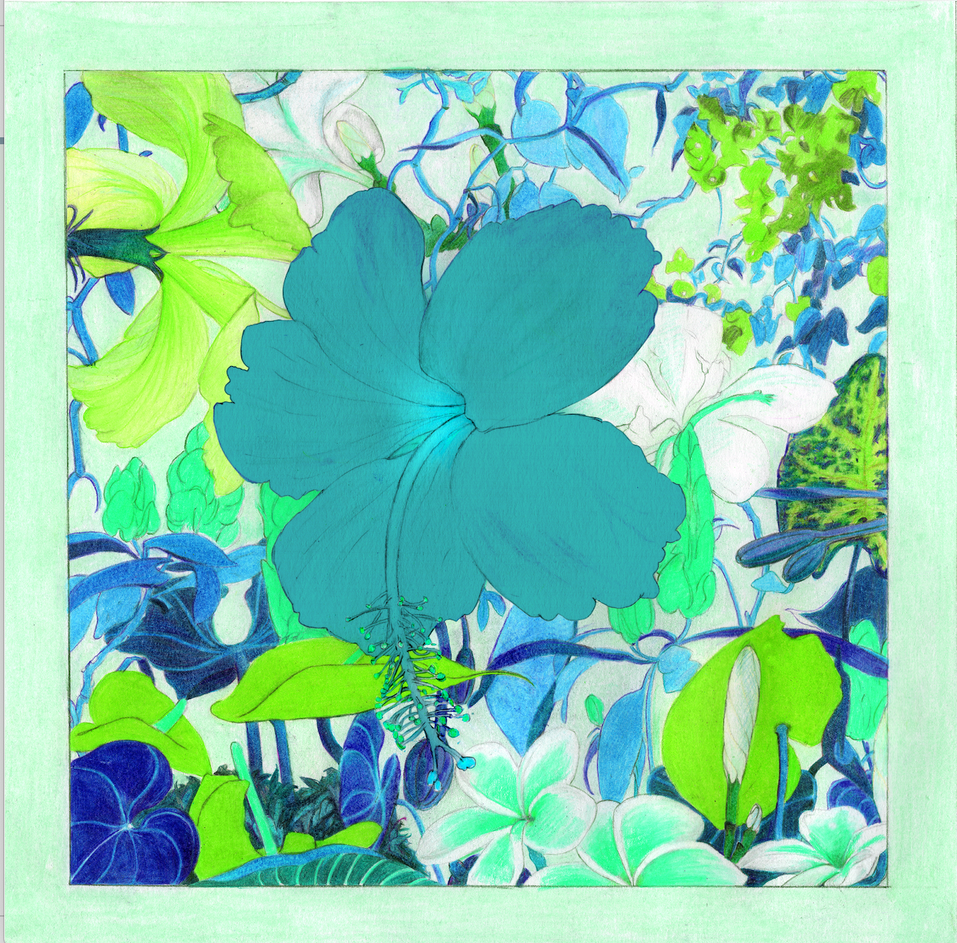 Azalée SS23 - Écharpe en soie à imprimé floral - Sans-Arcidet