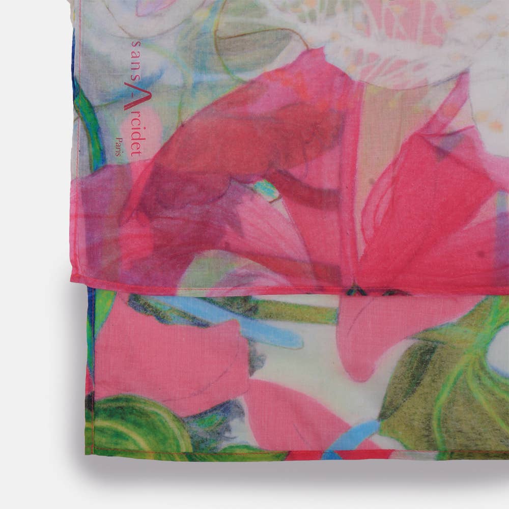 Camélia - Paréo en voile à imprimé floral - Sans-Arcidet