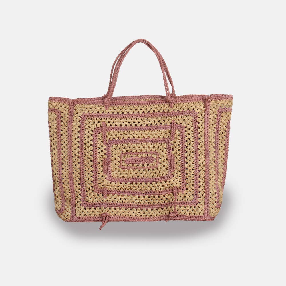 Coco SS23 - Sac fourre-tout en raphia bicolore - Sans-Arcidet
