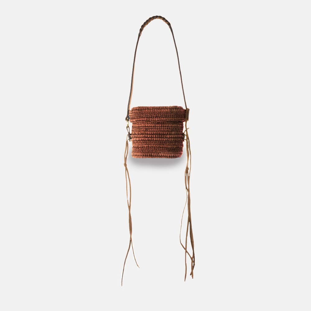 Boris SS23- Sac en raphia à poignée tressée - Sans-Arcidet