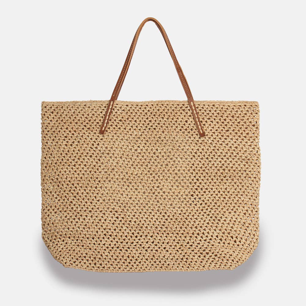 Beby Lacy SS23 - Panier classique en raphia ajouré - Sans-Arcidet