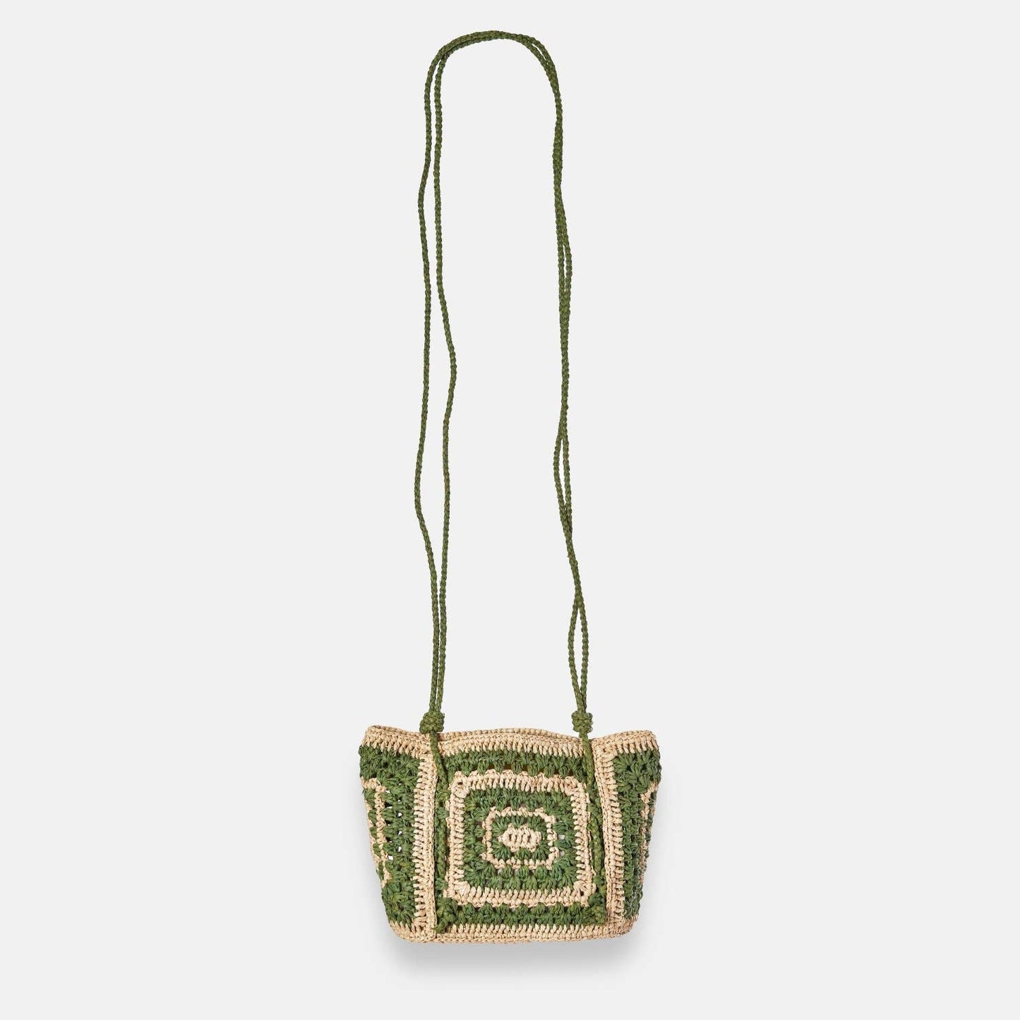 COCO MINI SS24 - Sac à bandoulière bicolore en raphia - Sans-Arcidet