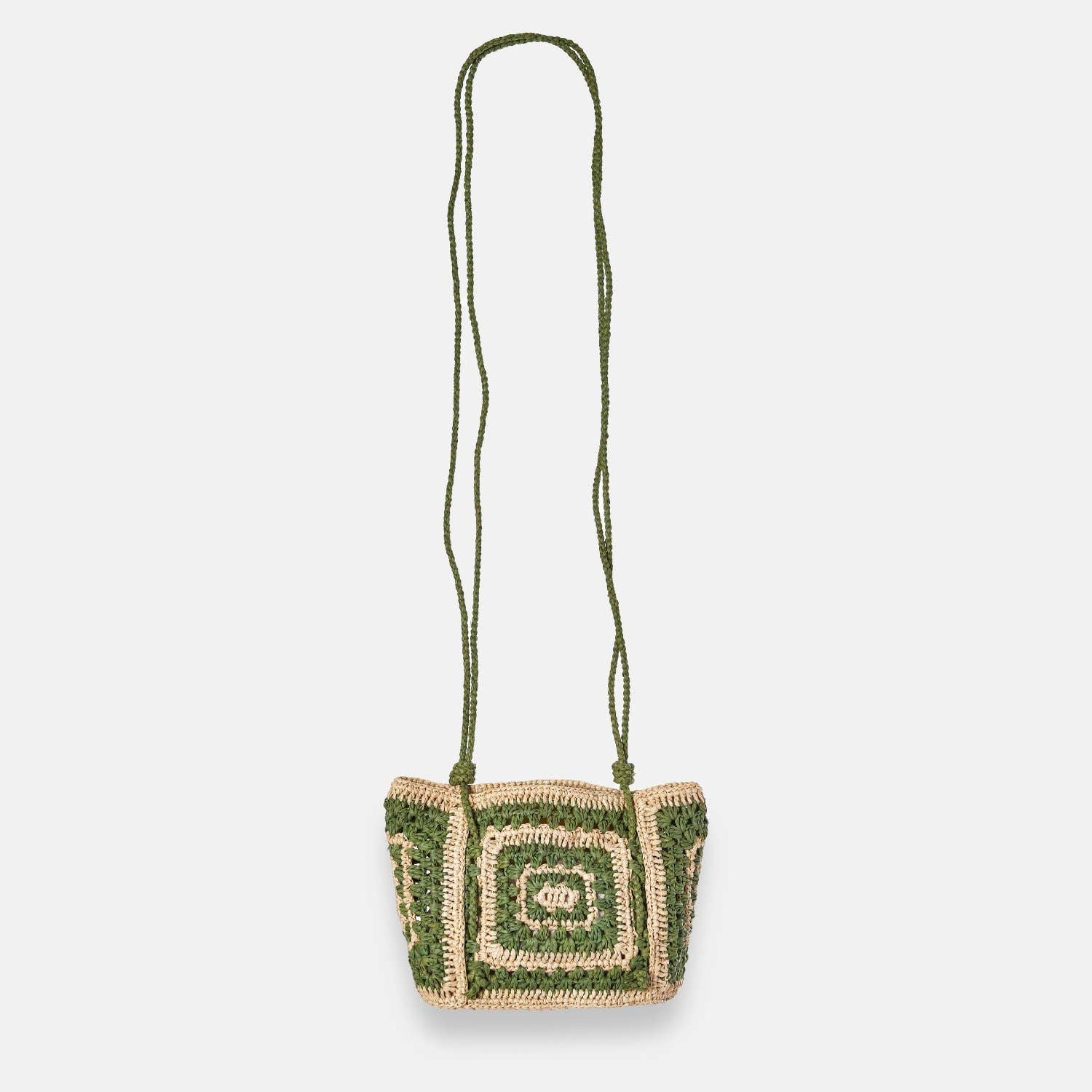COCO MINI SS24 - Sac à bandoulière bicolore en raphia - Sans-Arcidet