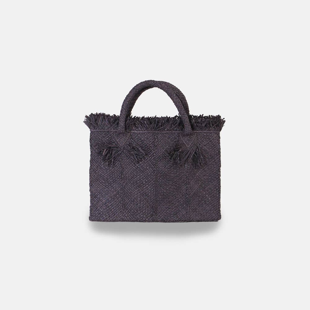Georges SS22 - Sac rectangulaire uni en raphia - Sans-Arcidet