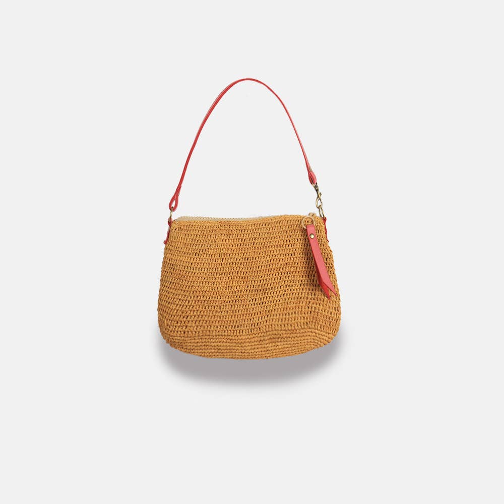 Balagan MA SS23 - Sac à bandoulière en raphia à mailles serrées