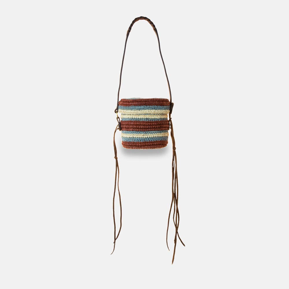 Boris SS22 - Sac en raphia à poignée tressée - Sans-Arcidet