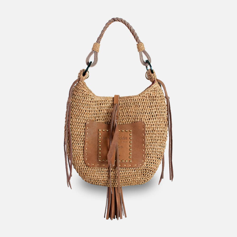 Sasha - High-end raffia city bag with handle