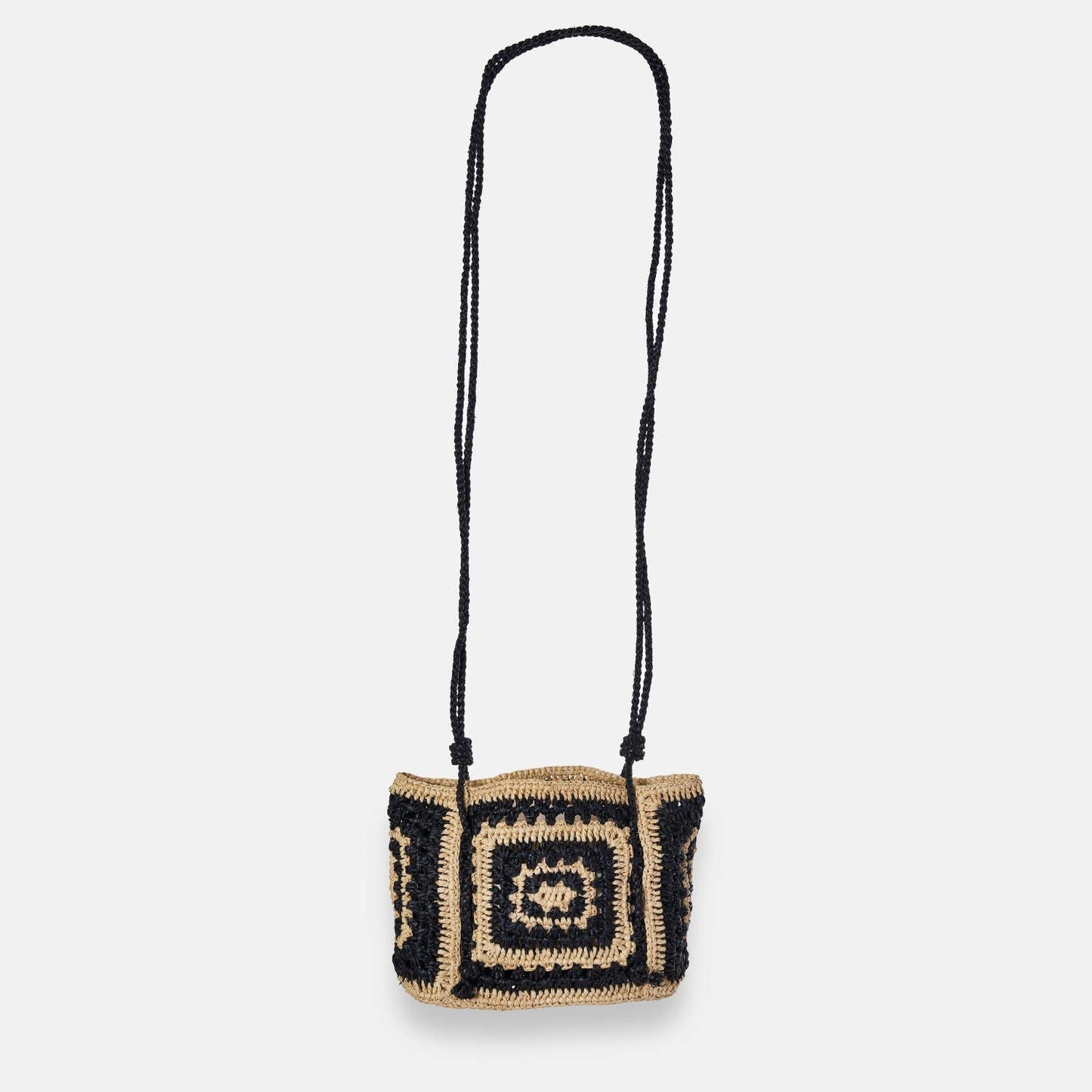 COCO MINI SS24 - Sac à bandoulière bicolore en raphia - Sans-Arcidet