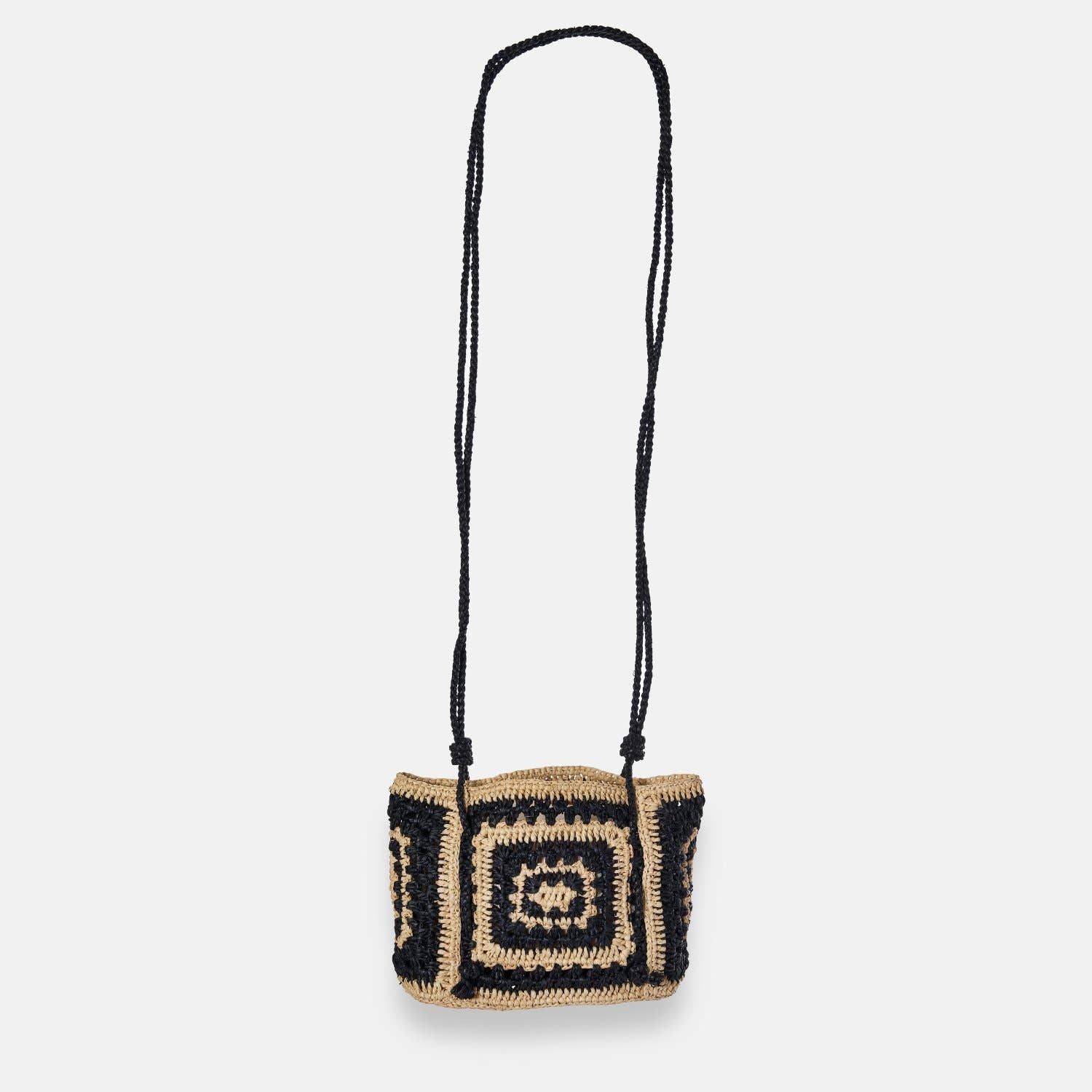 COCO MINI SS24 - Sac à bandoulière bicolore en raphia - Sans-Arcidet