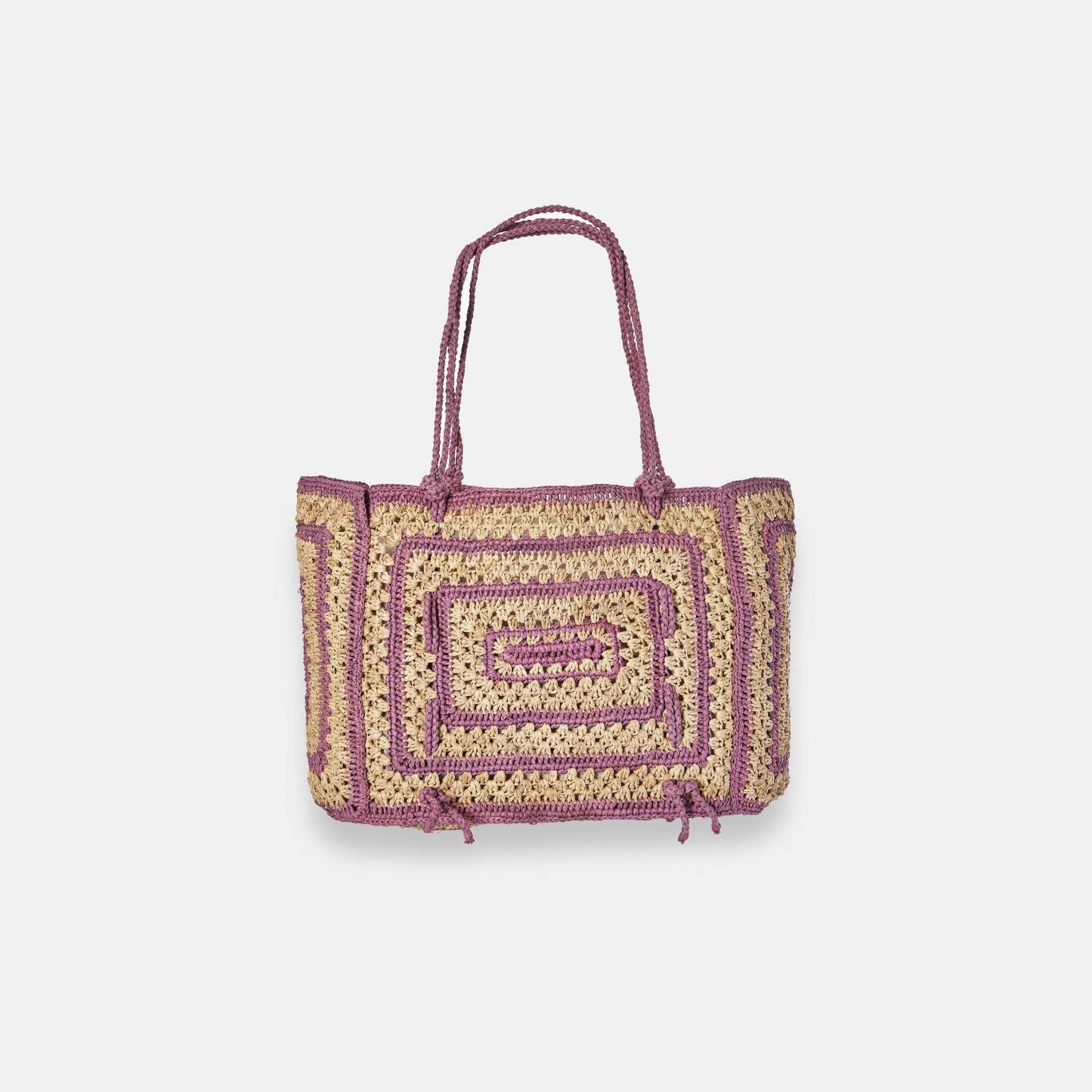 COCO BAG SS24 - Sac fourre-tout en raphia bicolore - Sans-Arcidet