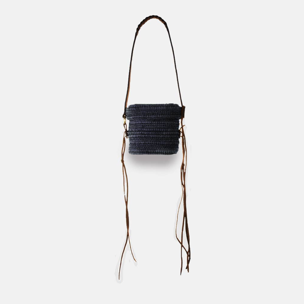 Boris SS23- Sac en raphia à poignée tressée - Sans-Arcidet