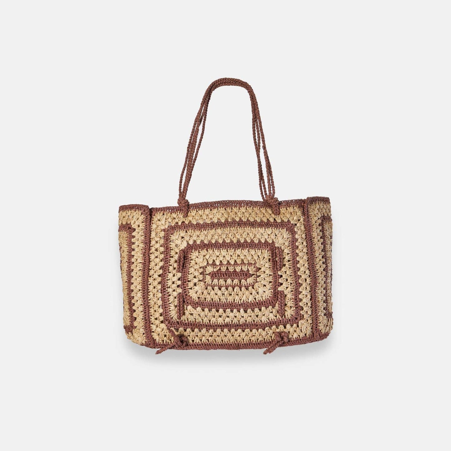 COCO BAG SS24 - Sac fourre-tout en raphia bicolore - Sans-Arcidet