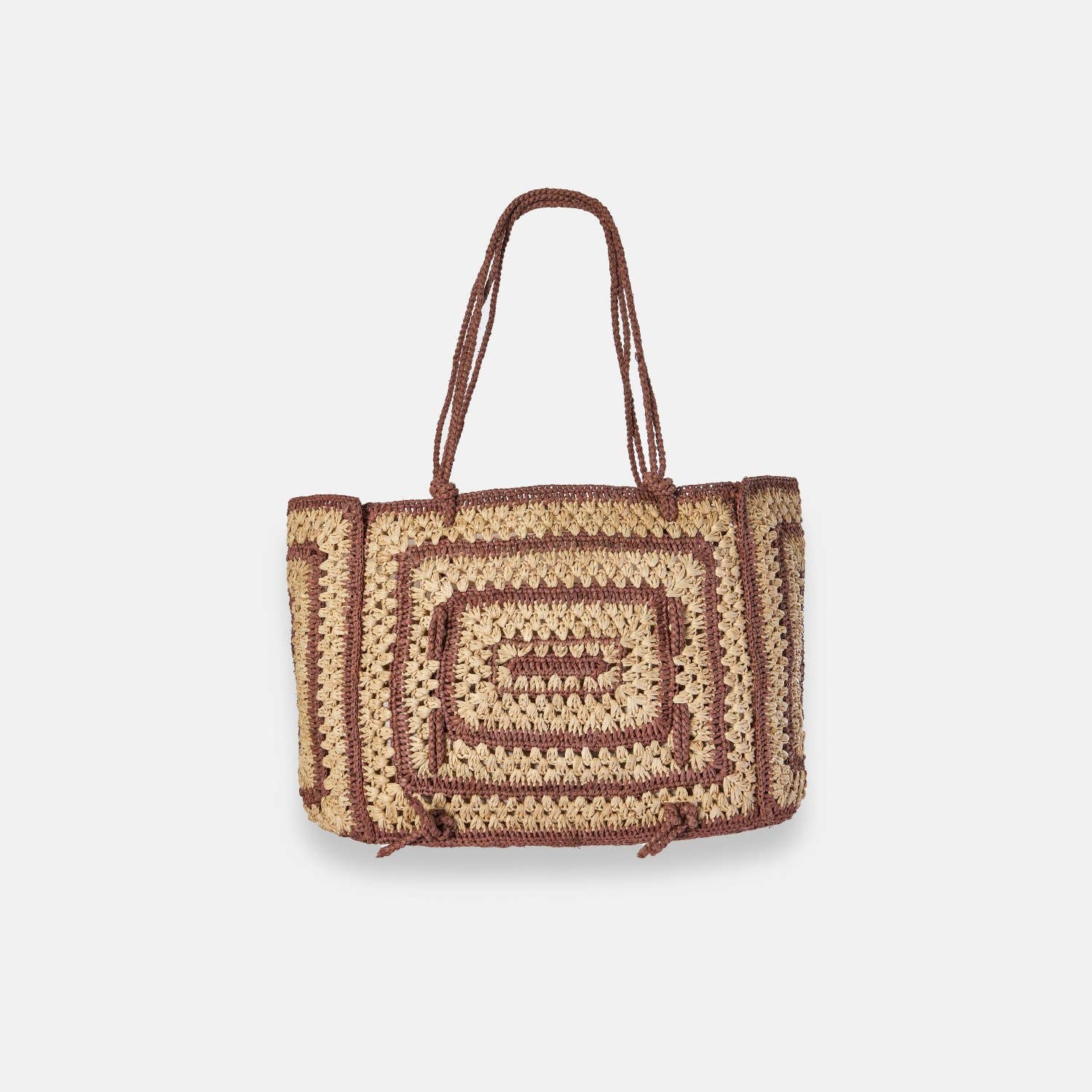 COCO BAG SS24 - Sac fourre-tout en raphia bicolore - Sans-Arcidet
