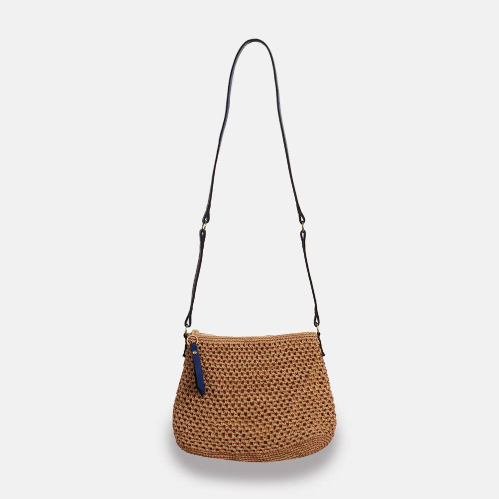 Balagan Lacy SS23 - Sac à bandoulière en raphia ajouré - Sans-Arcidet