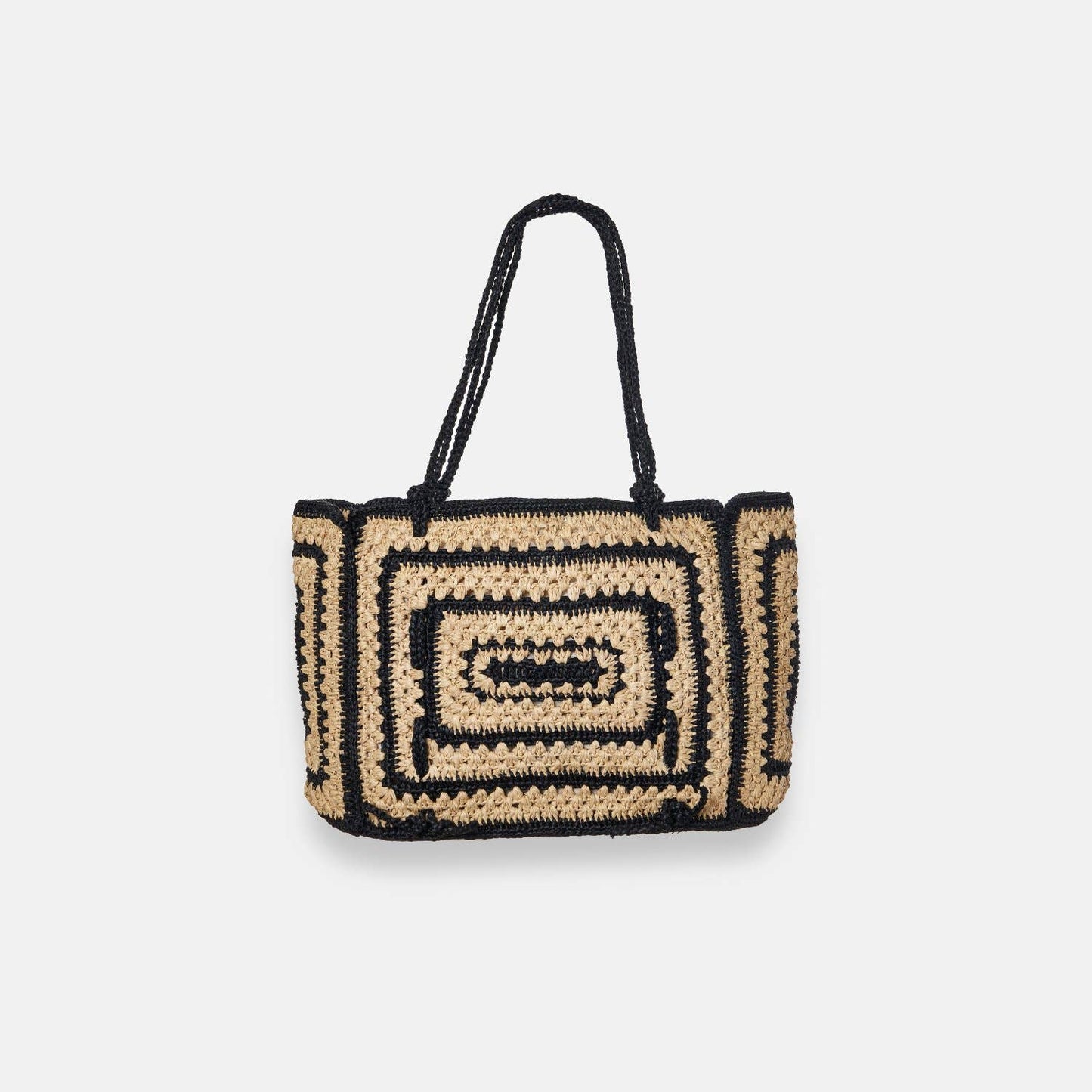COCO BAG SS24 - Sac fourre-tout en raphia bicolore - Sans-Arcidet