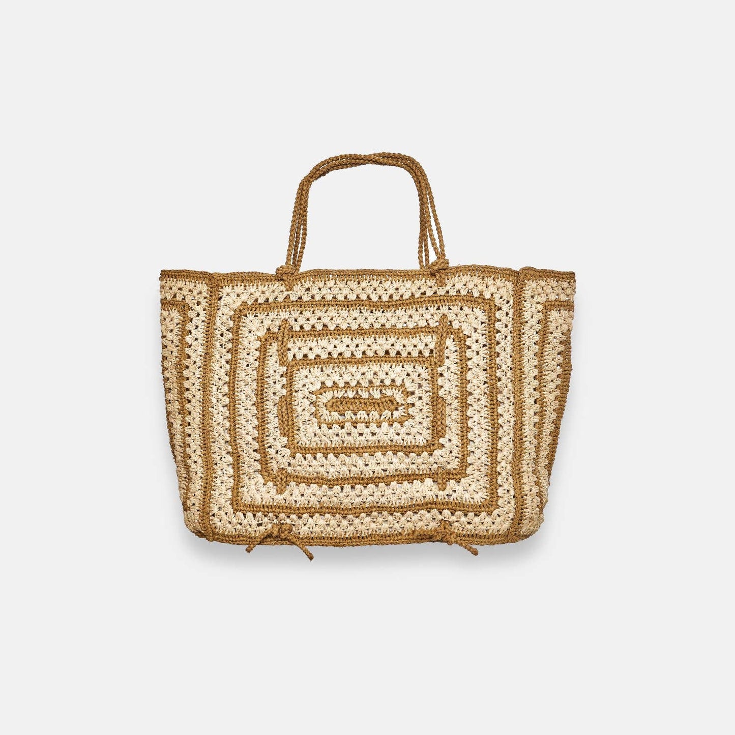 COCO BAG SS24 - Sac fourre-tout en raphia bicolore - Sans-Arcidet