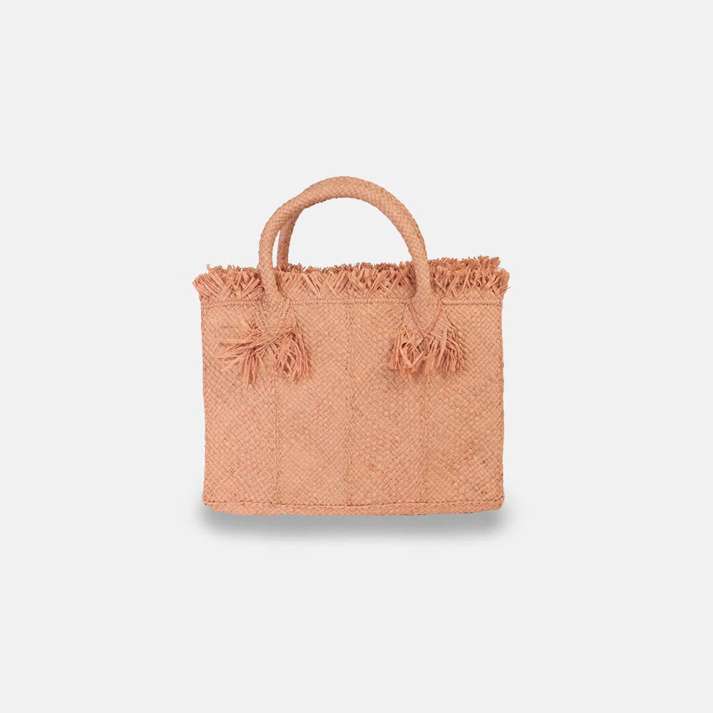 Georges SS22 - Sac rectangulaire uni en raphia - Sans-Arcidet