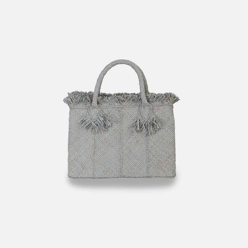 Georges SS22 - Sac rectangulaire uni en raphia - Sans-Arcidet