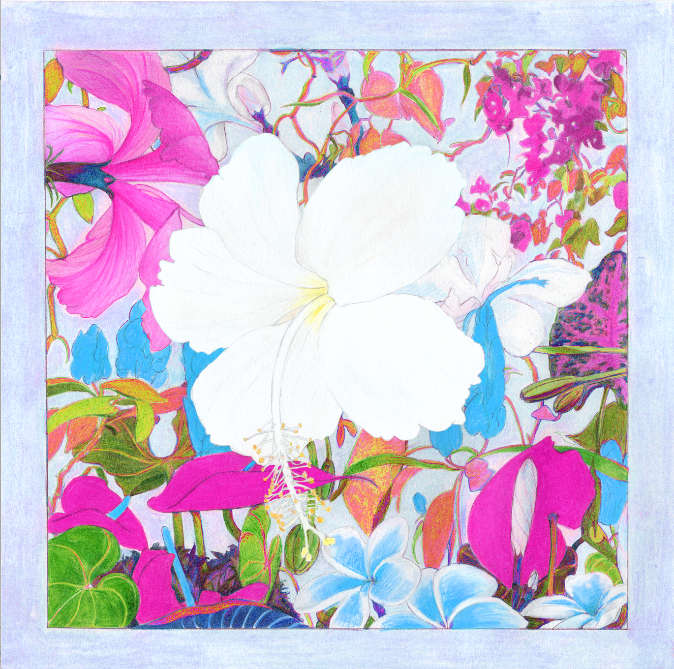 Azalée SS23 - Écharpe en soie à imprimé floral - Sans-Arcidet
