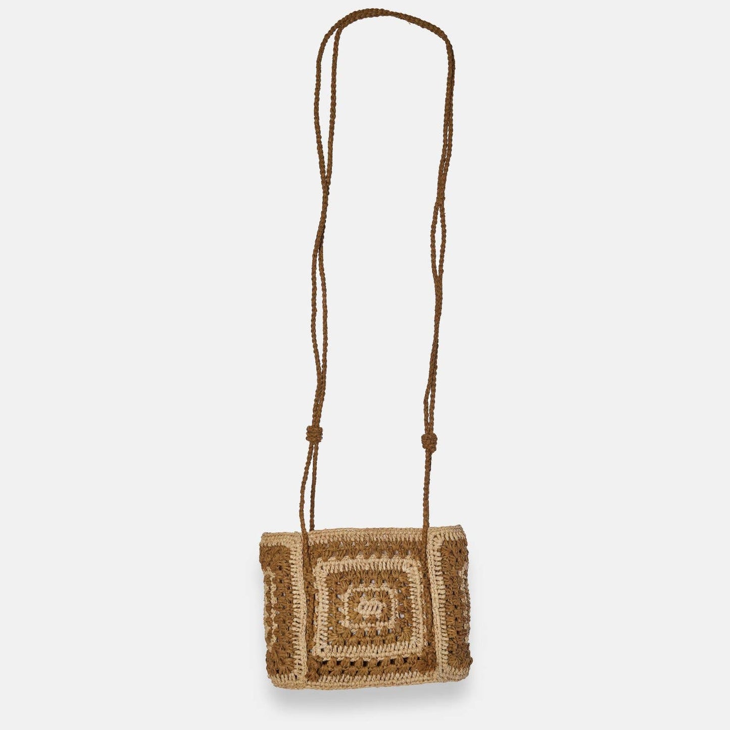 COCO MINI SS24 - Sac à bandoulière bicolore en raphia - Sans-Arcidet