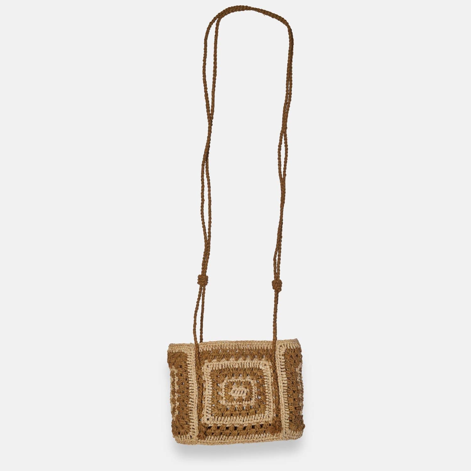 COCO MINI SS24 - Sac à bandoulière bicolore en raphia - Sans-Arcidet