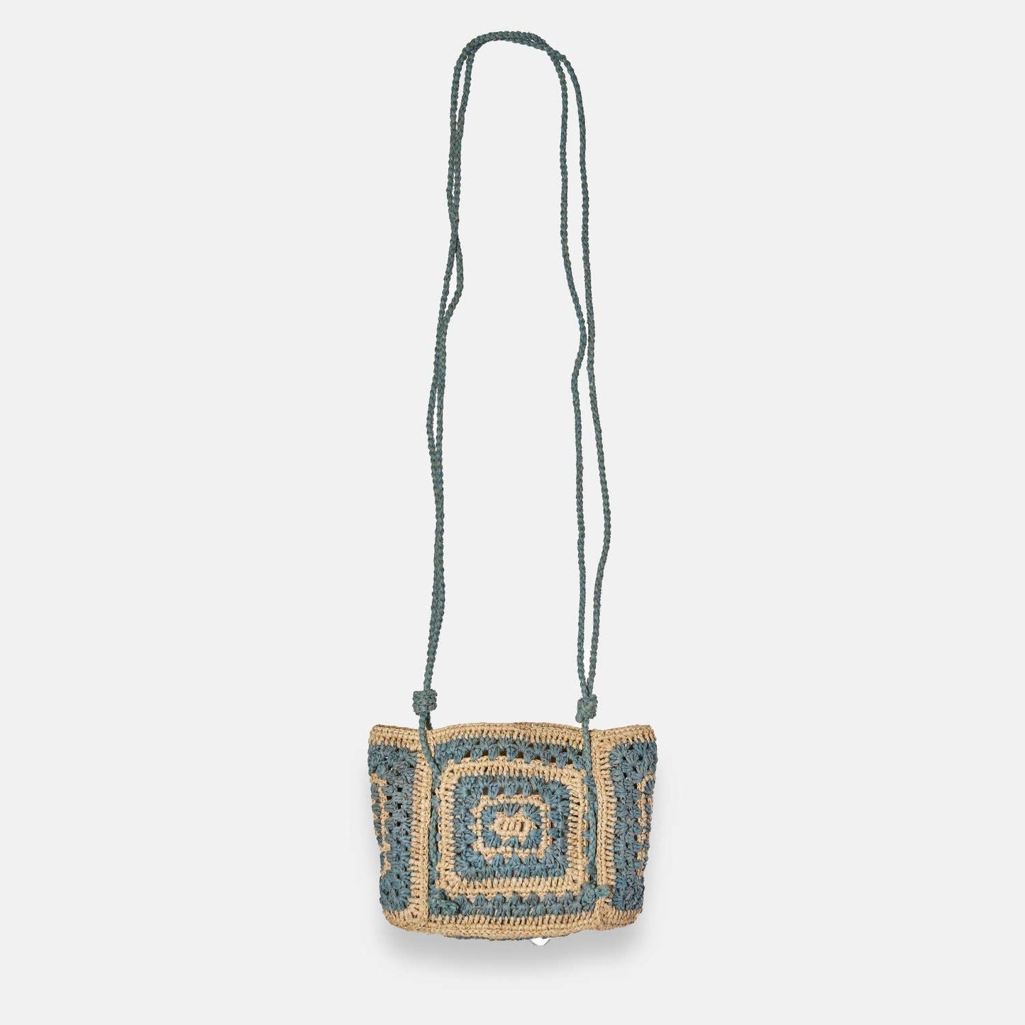COCO MINI SS24 - Sac à bandoulière bicolore en raphia - Sans-Arcidet