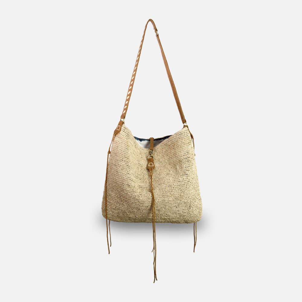 Una SS23 - Sac surdimensionné en raphia - Sans-Arcidet
