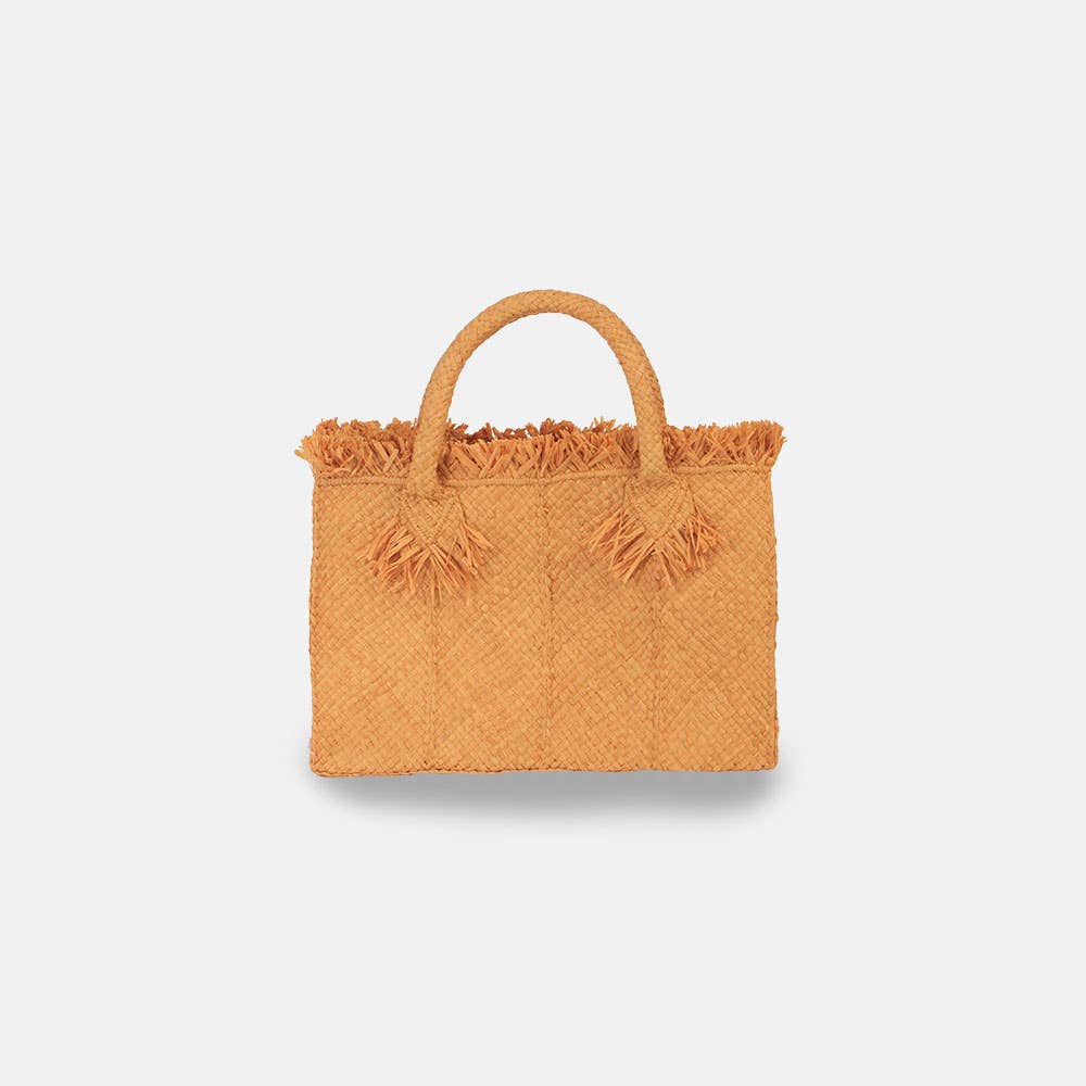 Georges SS22 - Sac rectangulaire uni en raphia - Sans-Arcidet