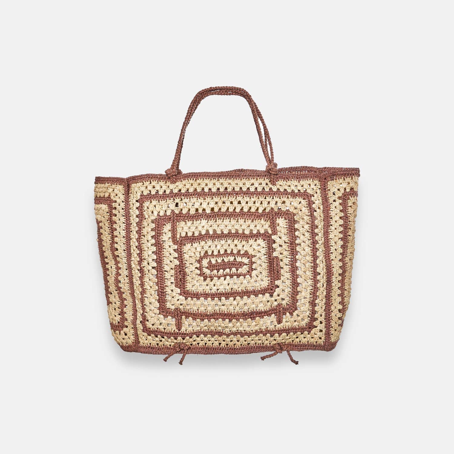 COCO BAG SS24 - Sac fourre-tout en raphia bicolore - Sans-Arcidet