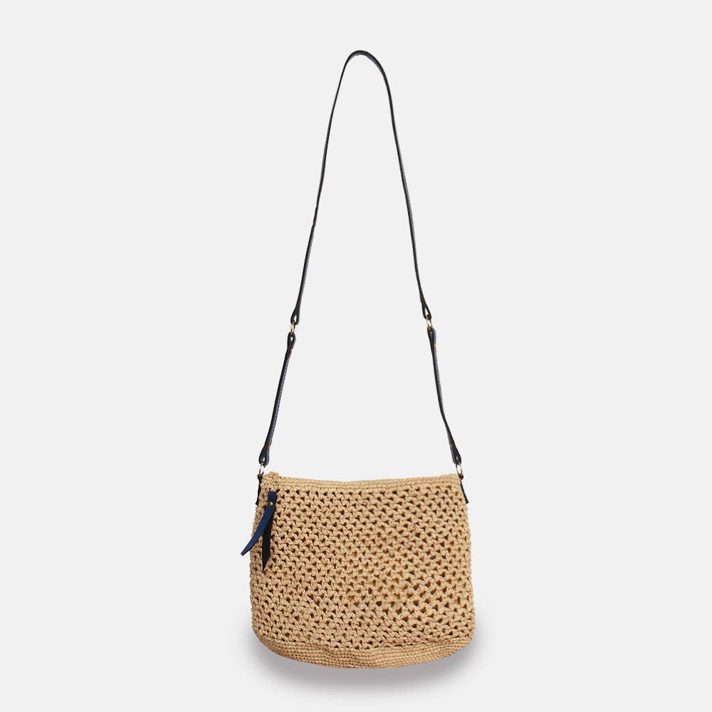 Balagan Lacy SS23 - Sac à bandoulière en raphia ajouré - Sans-Arcidet