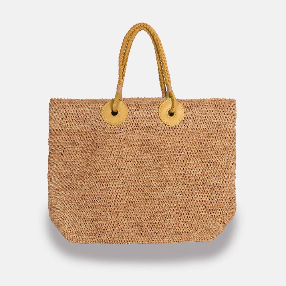 Beby MA-D SS23 - Panier en raphia en maille serrée à poignée tressée - Sans-Arcidet