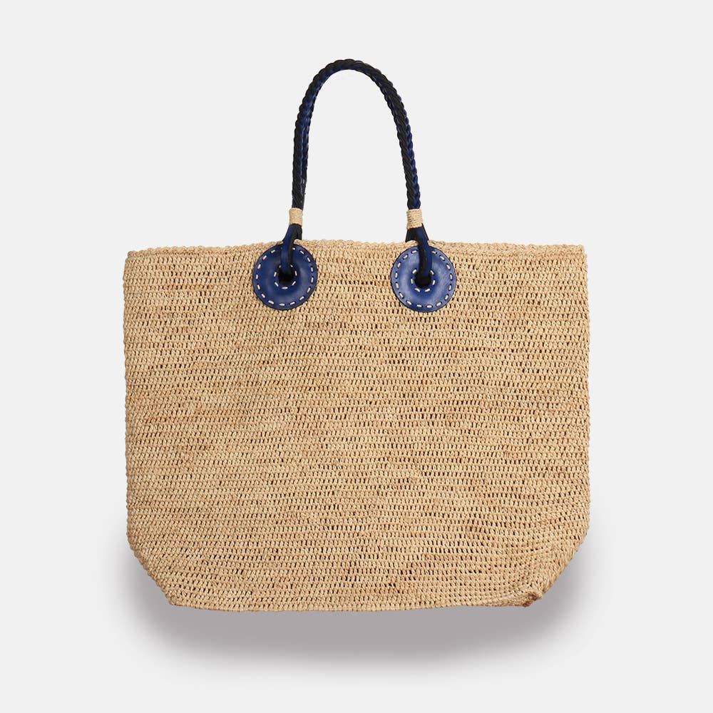 Beby MA-D SS23 - Panier en raphia en maille serrée à poignée tressée - Sans-Arcidet