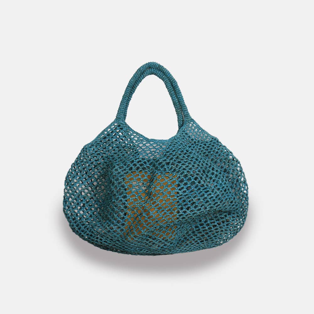Mamabe SS23 - Sac à bandoulière en raphia ajouré - Sans-Arcidet
