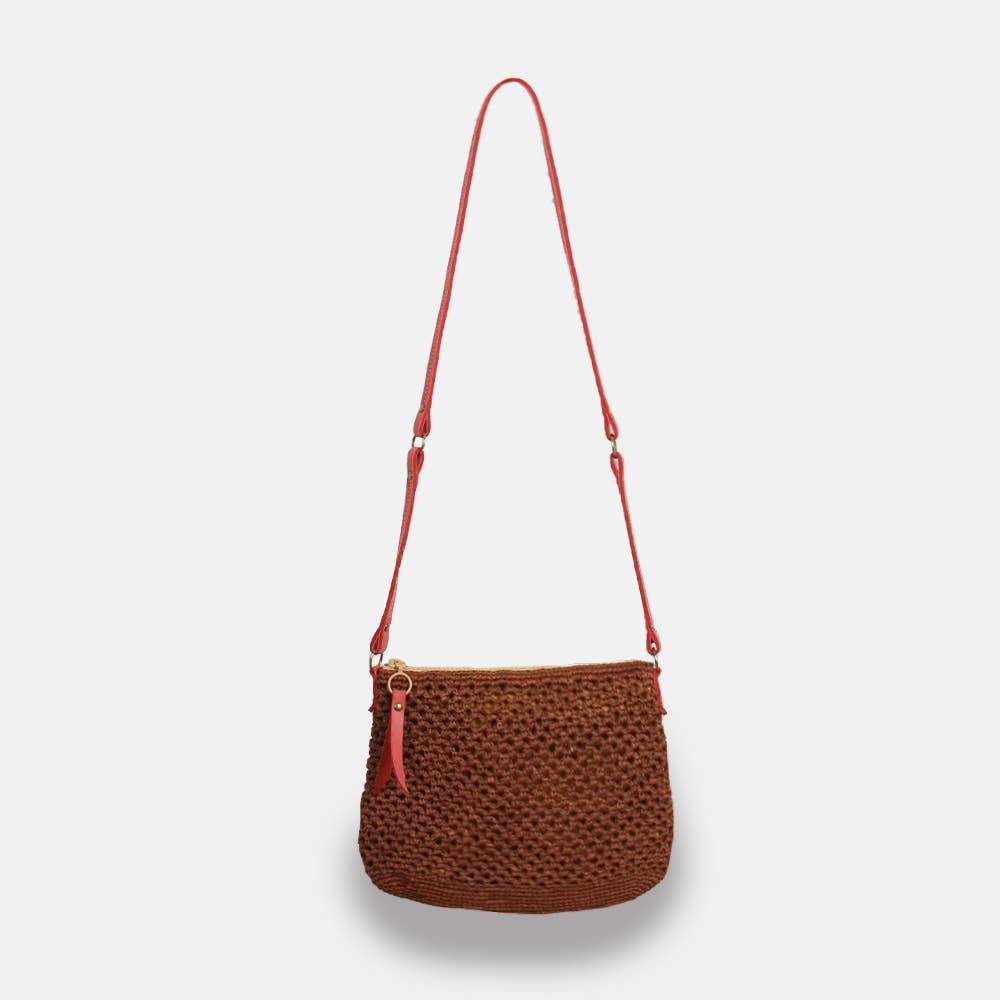 Balagan Lacy SS23 - Sac à bandoulière en raphia ajouré - Sans-Arcidet