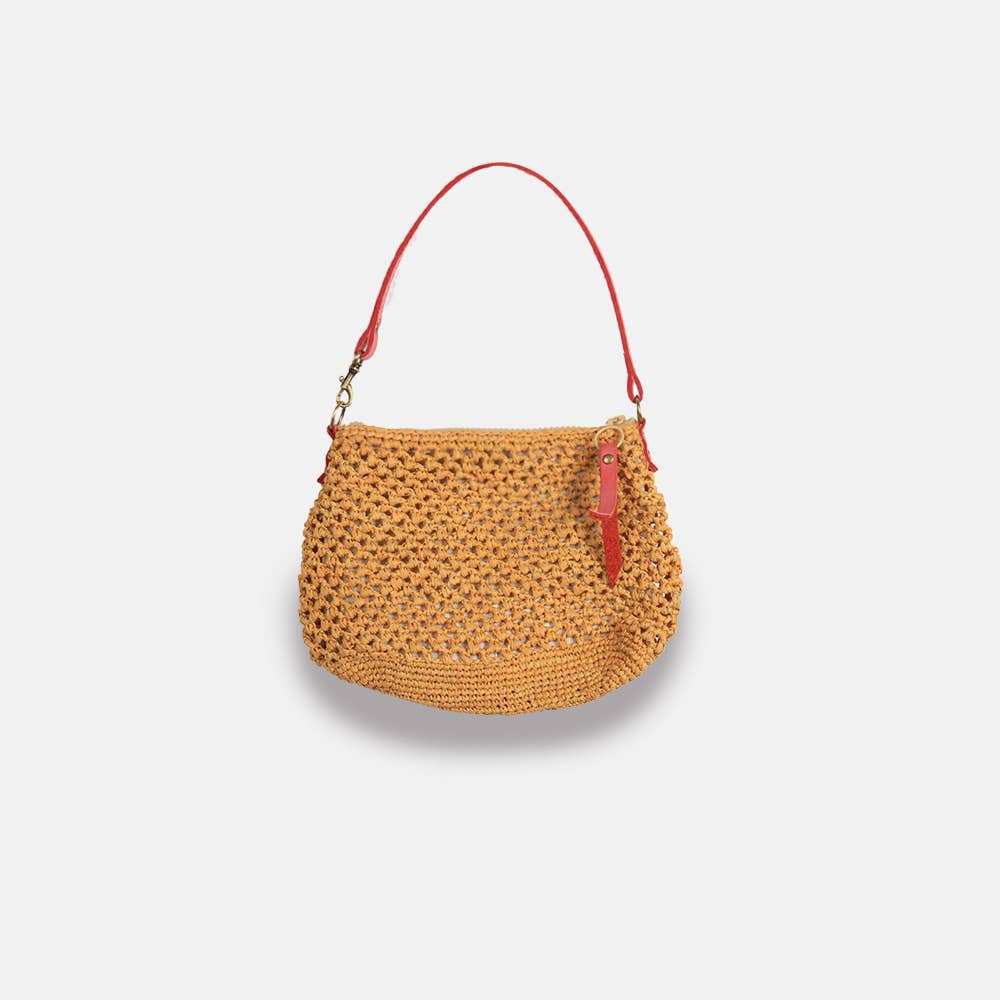 Balagan Lacy SS23 - Sac à bandoulière en raphia ajouré - Sans-Arcidet