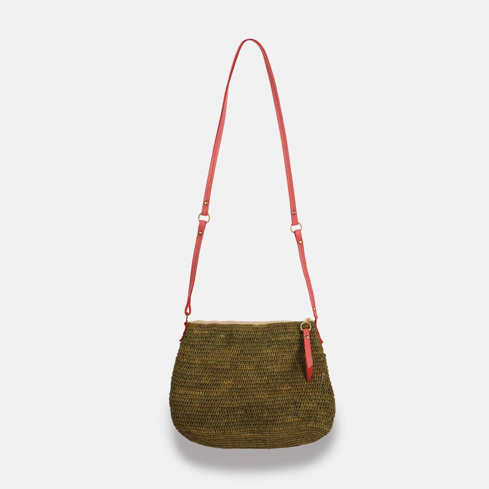 Balagan MA SS23 - Sac à bandoulière en raphia à mailles serrées