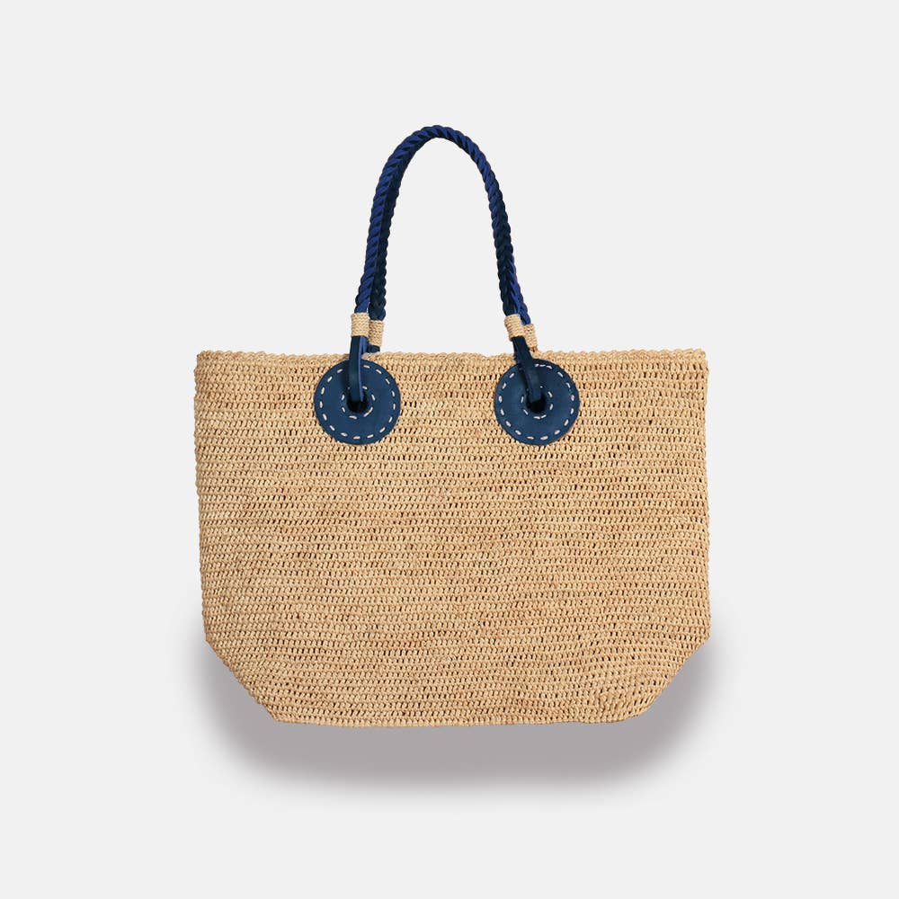 Beby MA-D SS23 - Panier en raphia en maille serrée à poignée tressée - Sans-Arcidet