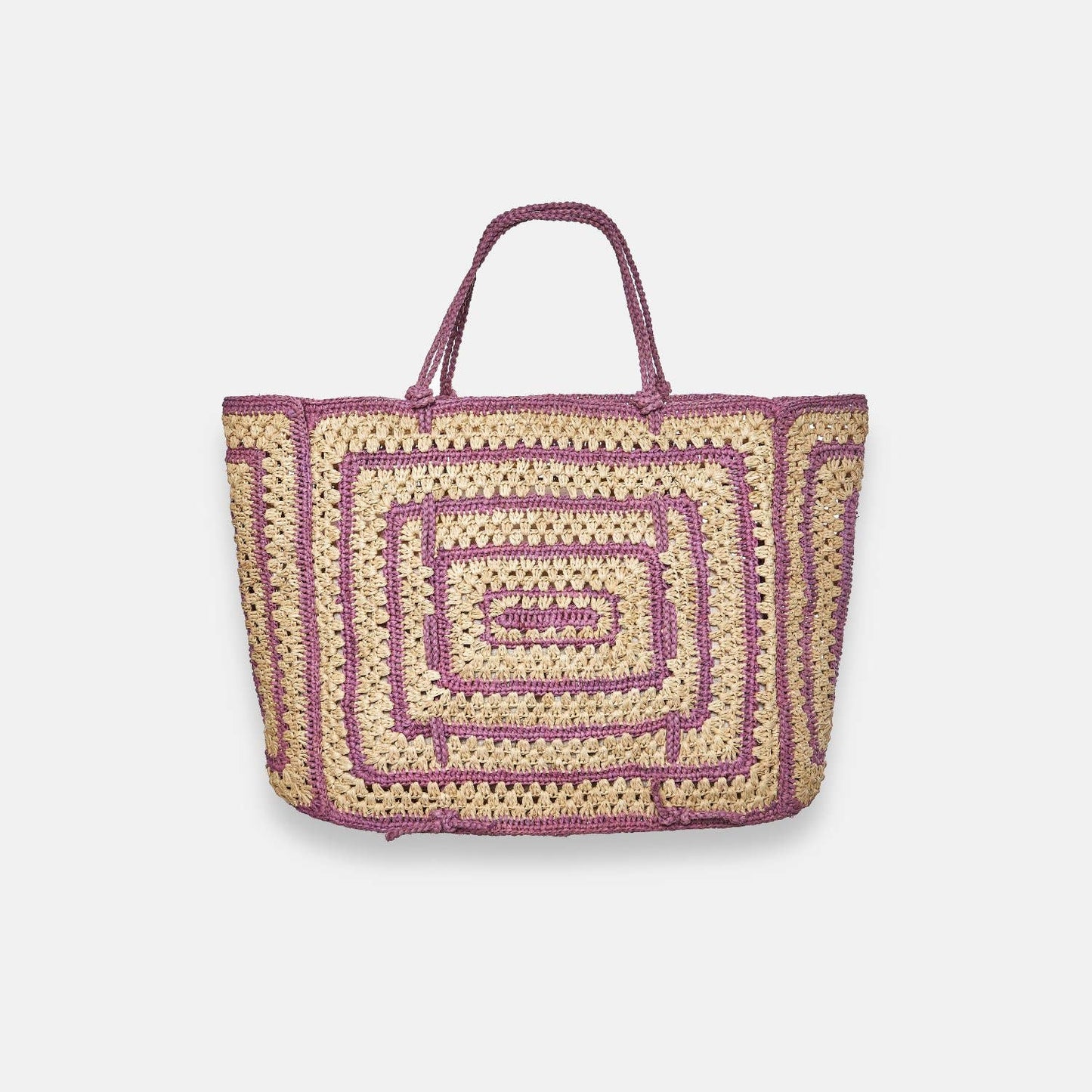 COCO BAG SS24 - Sac fourre-tout en raphia bicolore - Sans-Arcidet